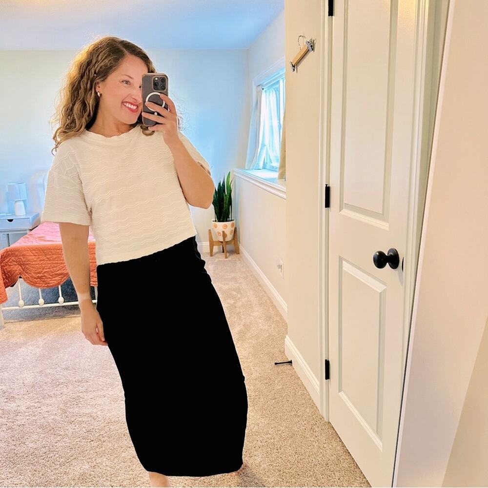 Vintage Zelda Black Maxi Skirt Business Casual Medium